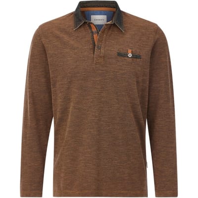 Babista herren Poloshirt Met Lange Mouwen - 44/46 - oranje - Plus Size