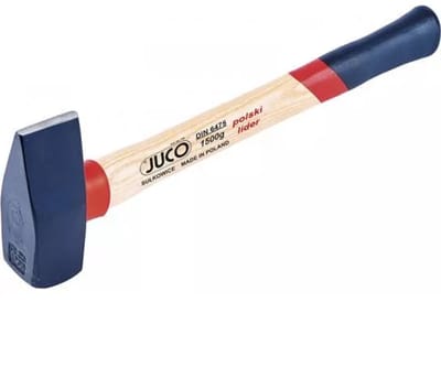 Juco Lux Serie - Rozenkrans Hamer - 1,0kg - Essenhouten Steel - Gekeerd Staal