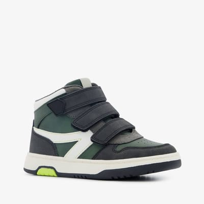Blue Box hoge jongens sneakers grijs groen - Maat 24