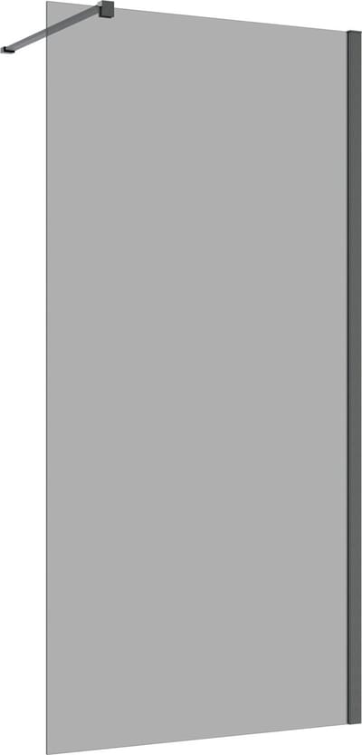 Inloopdouche 30x200 8mm Nano glas gun metal serie Silvio rookglas