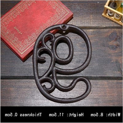 Huisnummer Adres Plaques Industrieel Gietijzeren Huisnummer Stijl Deurnummers Adresnummer Voor Thuis Restaurant Muur Woonkamer 649 (Kleur: 9, Maat: 11,5 cm* 8,5 cm)