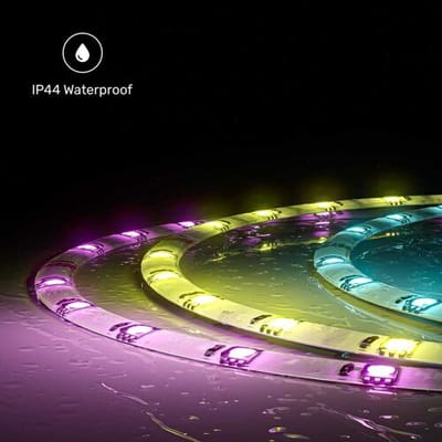 HOFTRONIC Liora Smart LED Strip 5m - Wifi & Bluetooth - RGBIC - Met afstandsbediening - IP44 voor binnen en buiten - SMD 5050 - 30 LEDs/m