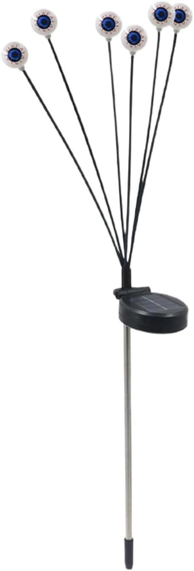 Solar Eyeball Lampjes - Tuinverlichting Decoratie - Halloween Sfeer Creëren - Vuurvlieg Effect - 70 cm Hoog - Paars
