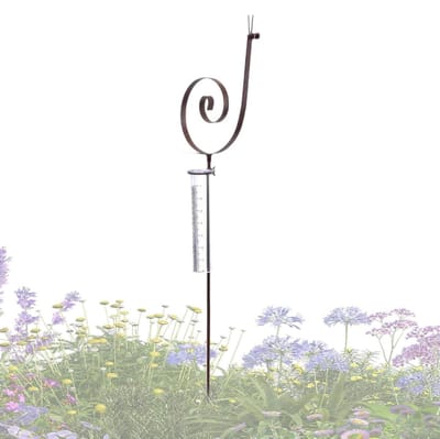 Regenmeter Tuin - Neerslagmeter Tuindecoratie - Nauwkeurig Bewateren - Slak Vorm Design - 93 cm Hoogte - Metaal