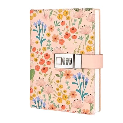 Dailygoods- Dagboek met slot - Dagboek voor meisjes - Waterdicht PU-leer - Gelinieerd papier - Compact formaat 19,4 x 13,3 cm - Veilige bescherming - Notitieboek