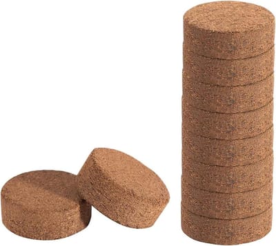 Kokosgrondschijven - Potgrond schijven - Planten Kweken - Bevordert Wortelgroei - 30x10mm - Bruin