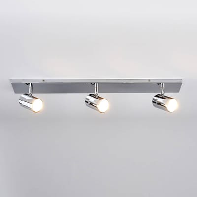 Lindby - Plafondlamp badkamer - 3lichts - Metaal - H: 11 cm - GU10 - chroom
