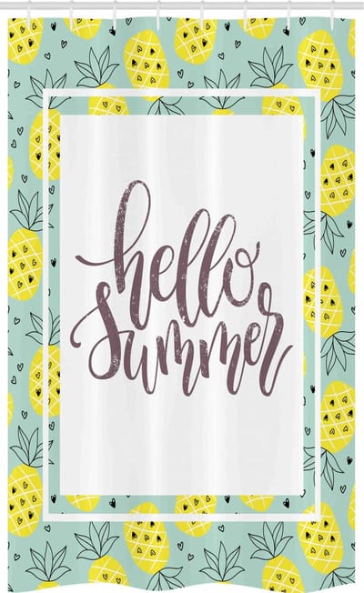 ABAKUHAUS Hallo Zomer Douchesgordijn – 120x180 cm – Geel Ananas