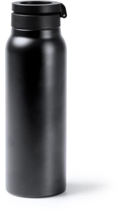 Dubbelwandige RVS Thermosfles. 750 ml kleur Zwart Heydud 1787