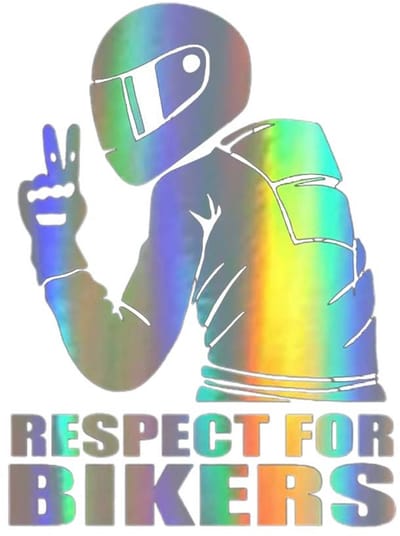 Dailygoods- Motorcycle Sticker Reflectief - Auto Stickers - Grappige Autosticker - Decoratie - 15x11cm - Hoogwaardige Reflecterende Materiaal