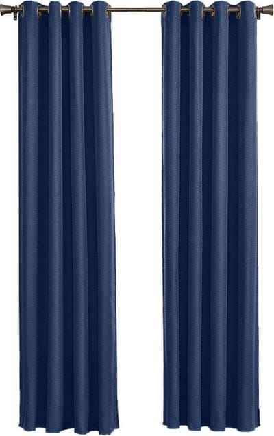 Larson - Luxe hotel blackout gordijn - met ringen - 3m x 2.5m - Donkerblauw