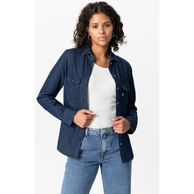 Mud Jeans Shirley Shirt - Strong Blue Maat: S | Overhemden Outlet | Dames | Blauw