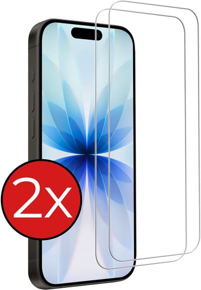 Screenprotector - 2 Stuks - Geschikt voor Apple iPhone 17 - Volledige Dekking - Beschermglas - Gehard Glas - Tempered Glass - Screen Protector