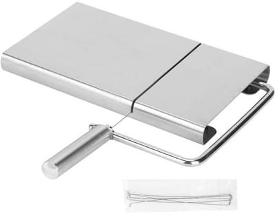 Dailygoods- Kaas Snijplank Met Guillotine - Roestvrij Stalen Kaassnijder - Ergonomische Handgreep - Antislip Ondergrond - Duurzaam Keukengereedschap