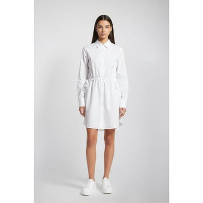 French Connection Rhodes Poplin Shirt Dress Linen White Taglia: XS | Abiti in T-Shirt Outlet | Donna | Bianco