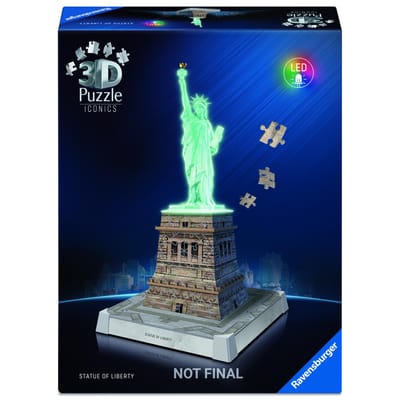 Ravensburger - Iconics: Statue of Liberty met licht - 3D Puzzel - 108 Stukjes - Bouwset voor kinderen vanaf 8 jaar