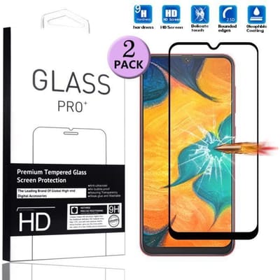 Beschermfolie - Samsung - Galaxy A30 - Gehard Glas - Volledige Dekking - 2 Stuks