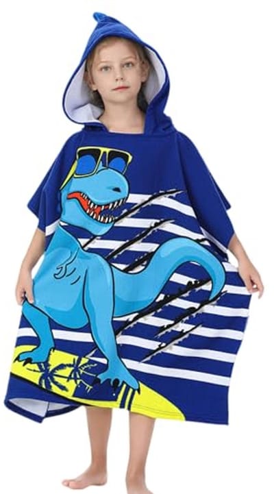 Badjas met Dinosauruspatroon voor Kinderen - Ideaal voor Bad en Strand