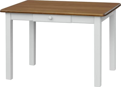 Eettafel Keukentafel - Grenen Tafel Restaurant - Samen Eten - Met Lade - 50 x 50 x 75 cm - Wit