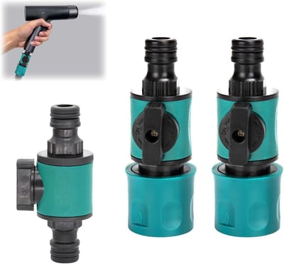 Afsluitventiel voor Tuinslang, Regelklep voor Waterverbindingen, Ideaal voor Gemakkelijk Watergeven aan Bloemen, Planten en Tuinen