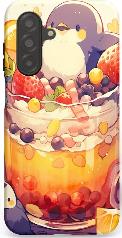 Casetastic Hoesje Geschikt voor Samsung A26 - Stijlvolle Beschermende Duo-layer Case - pinguïn Cocktail
