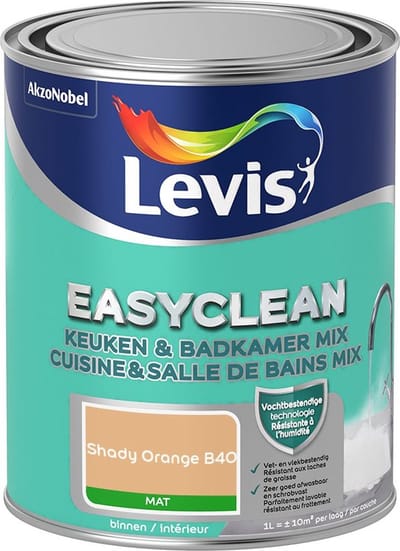 Levis - Easyclean Keuken & Badkamer Mix - Shady Orange B40 - Mengverf - 1 L