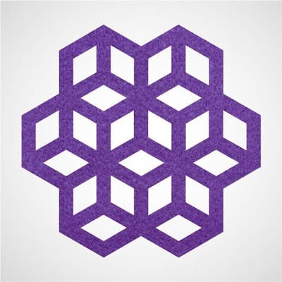 Blokjes vilt onderzetter - Paars - 6 stuks - ø 95 mm - Glas onderzetter - Cadeau - Woondecoratie - Woonkamer - Tafelbescherming - Onderzetters Voor Glazen - Keukenbenodigdheden - Woonaccessoires - Tafelaccessoires