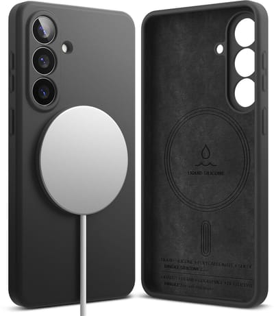 Ringke Silicone Magnetic Hoesje Geschikt voor Samsung Galaxy S26 | Compatibel met MagSafe / Qi2 | Back Cover met Magneet | Zacht Siliconen | Slank Design | Zwart