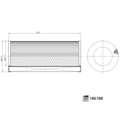 Luchtfilter FEBI BILSTEIN 186188