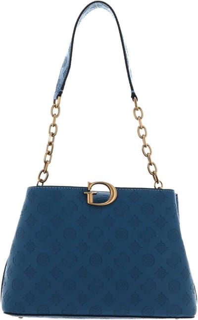 Schoudertas - Handtas Crossbody - Dagelijks Gebruik - Verdeeld Hoofdvak - 28 x 18.5 x 10 cm - Petrol Logo