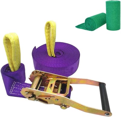 Slackline Set - Balans Touw - Outdoor Fitness - Inclusief Boombeschermer - 5 cm Breed - Meerdere Kleuren