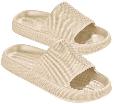 BECO heren badslippers Airkiss easy | beige | maat 42-43