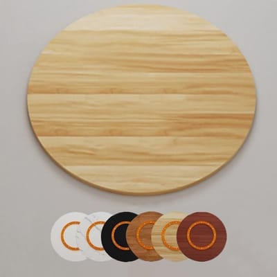 Houten dienblad - Roterende tafel - Eetervaring verbeteren - 360 graden rotatie - 40 tot 100 cm - Licht Walnoot