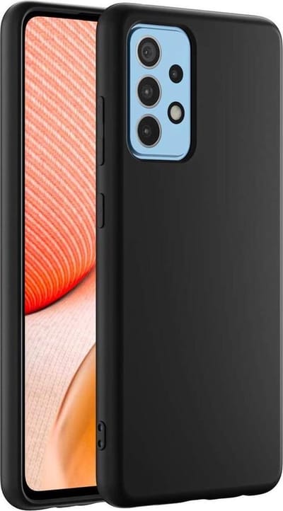 Hoesje geschikt voor Samsung Galaxy A52 Hoesje - zwart matte siliconen case - A52 4G/5G back cover matte coating - EPICMOBILE