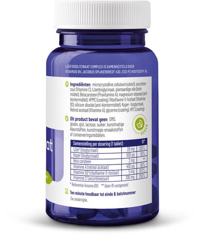 Vitakruid IJzer Bisglycinaat Complex - 2 x 90 tabletten - Voordeelverpakking