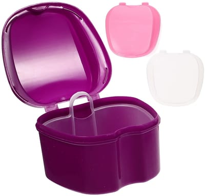 Dailygoody - Prothesen opbergdoos - Badprothesen container - Hoogwaardige kwaliteit - 10 x 9 x 7 cm - Gebitsdoos - Tandprothese box - Geschikt voor ge