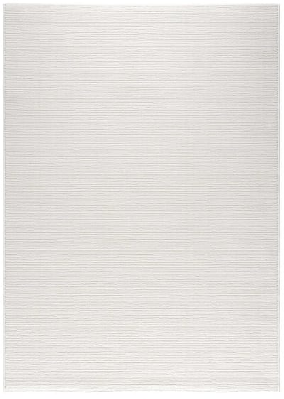 LINES Luxe Vloerkleed 160 x 230 cm Cream/Off-White – Laagpolig Tapijt met Reliëf – Modern Design – Anti Allergisch