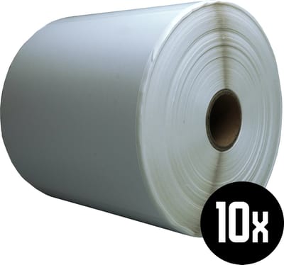 DULA Compatible Zebra Labels 102x102mm - 700 etiketten per rol - kern 25mm - Wit - Permanent - 10 rollen