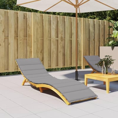 Ligstoelkussen - Zonnebed Kussen - Buiten Ontspannen - Waterafstotend Oxford - 200x60x3cm - Blauw