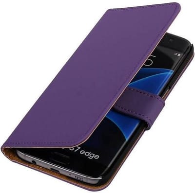 Bookstyle Wallet Case Hoesjes Geschikt voor Samsung Galaxy S7 Edge G935F Paars