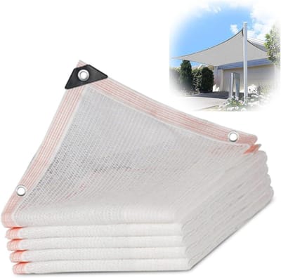 Schaduwdoek - Zonnedoek - Terras Beschermen - UV-Bestendig Gaas - Diverse Maten - Wit