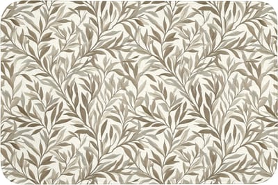 Badmat 90x60 cm - Antislip - Takken - Botanisch - Taupe - Badmatten voor badkamer - Badkamermat - Douchemat - Badkamer mat