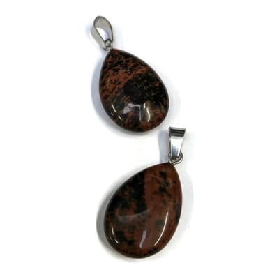 Aramat Jewels | Hangers | Natuursteen Druppel Hanger Rainbow Jaspis | | | |20mm | Staal | Volwassenen | Verkleurd niet