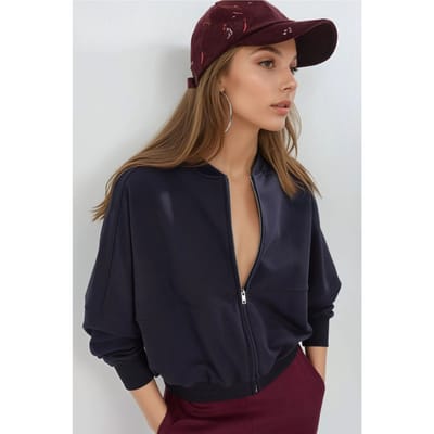 Ontspannen Pasvorm Volledige Rits Sweater