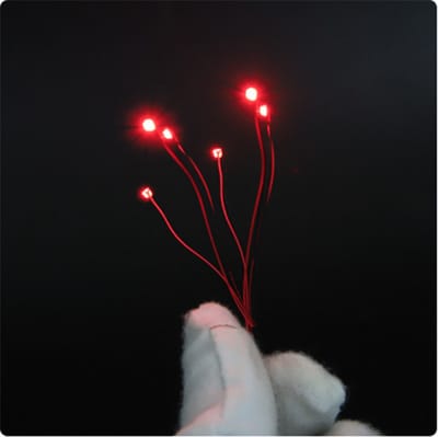 SMD 1206 led met kabel 20cm 12v 10 stuks kleur Rood