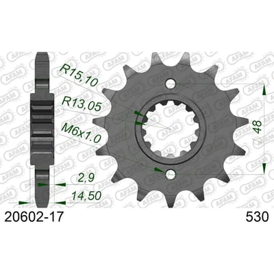 Tandwiel Afam 530 17 dents