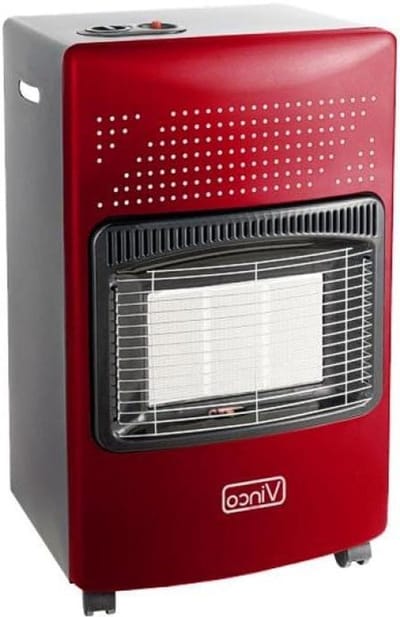Mobiele Gasverwarming - Terrasverwarmer - Buitenruimte Verwarmen - Drie Warmtestanden - 78 cm Hoog - Bordeaux