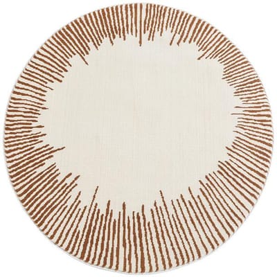 Thuis Dikke Antislip Mat Moderne Minimalistische Tapijten voor Woonkamer Pluizig Zacht Slaapkamer Decoratie Gestreept Tapijt Grote Vloerkleed Rond Tapijt 80x80CM