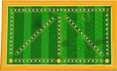 Voetbal Trainingsmat - Voetbal Oefenmat - Balbeheersing Verbeteren - Antislip Stabiliteit - 40 x 60 cm - Geel