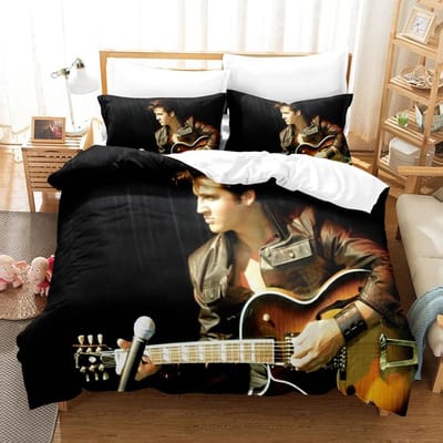 3D Elvis Presley Beddengoedsets Dekbedovertrekset Met Kussensloop Twin Full Queen King Beddengoed Dekbedovertrek 70x133cm 2pcs